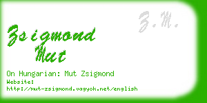 zsigmond mut business card